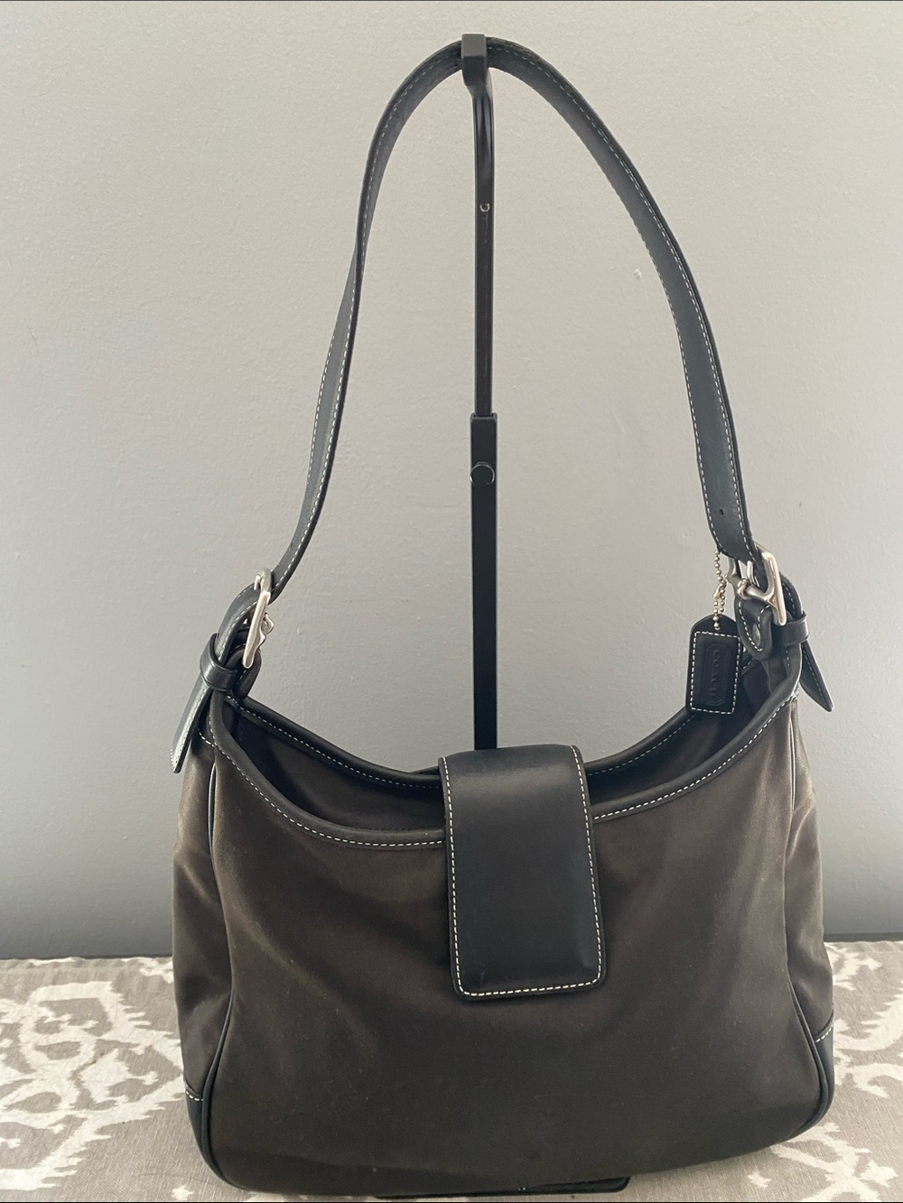 Coach Hampton Black Hobo Shoulder Bag